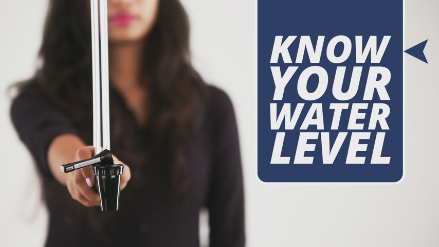 how to find water level in gravity filter