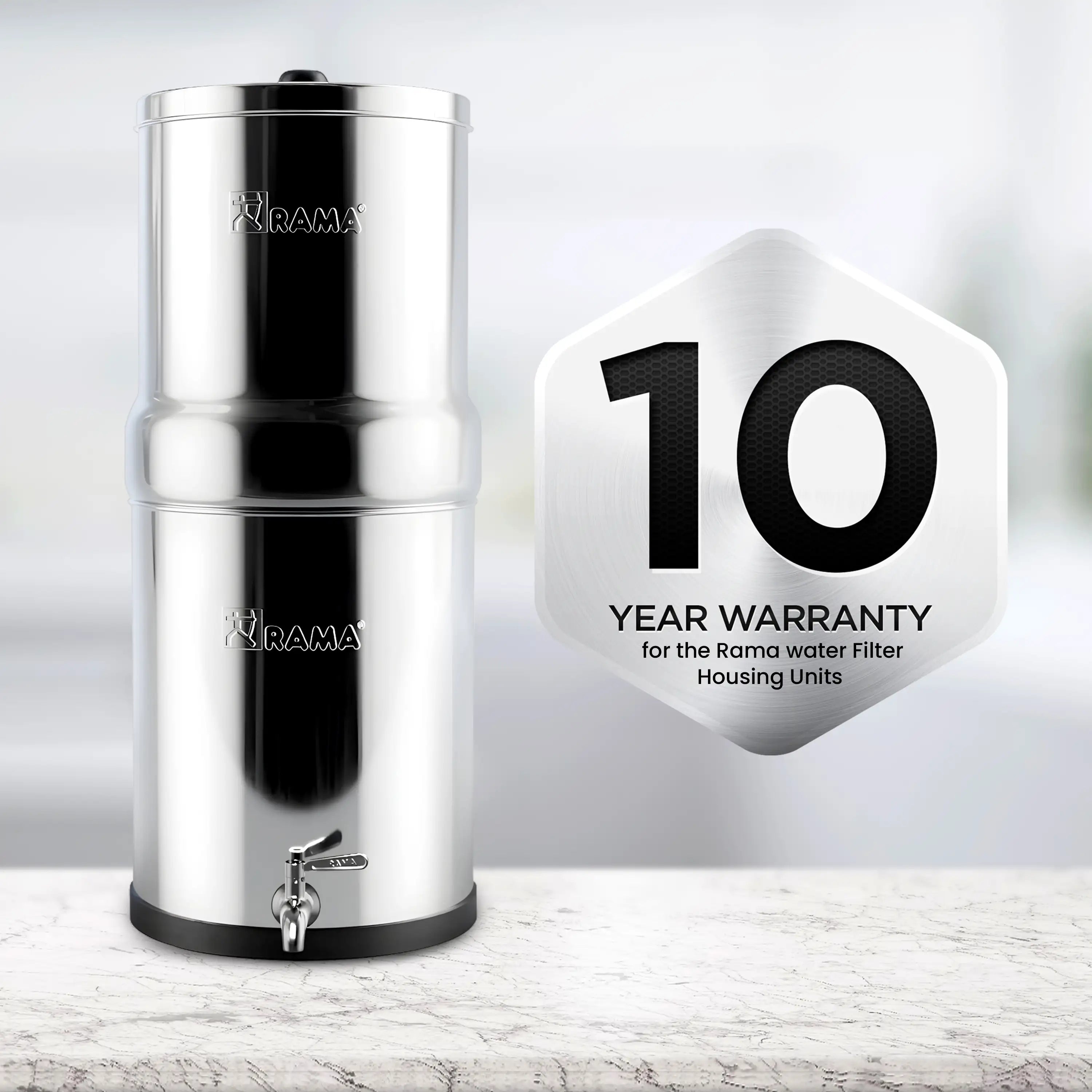 rama gravity filters 10 years warranty